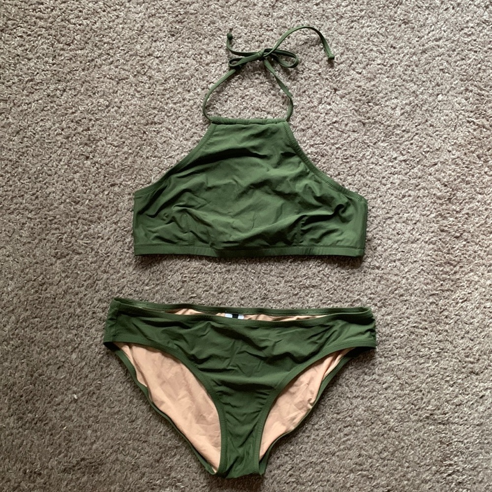 Green J. Crew Bikini set
